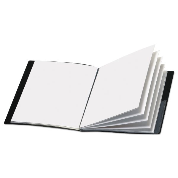 ShowFile Display Book with Custom Cover Pocket, 12 Letter-Size Sleeves, Black Discount - Image 2