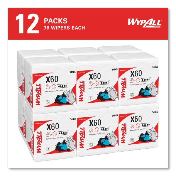 General Clean X60 Cloths, 1 4 Fold, 12.5 x 13, White, 76 Box, 12 Boxes Carton For Cheap - Image 4