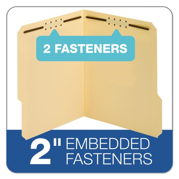 Top Tab Fastener Folder, 0.75  Expansion, 2 Fasteners, Letter Size, Manila Exterior, 50 Box Online now - Image 3
