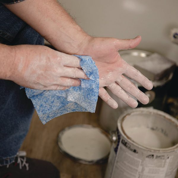 Hand Cleaner Towels, 1-Ply, 10 x 12, Citrus, Blue White, 30 Canister Online now - Image 3