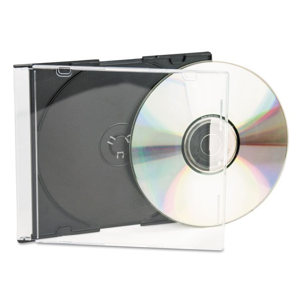 CD DVD Slim Jewel Cases, Clear Black, 50 Pack For Sale - Image 4