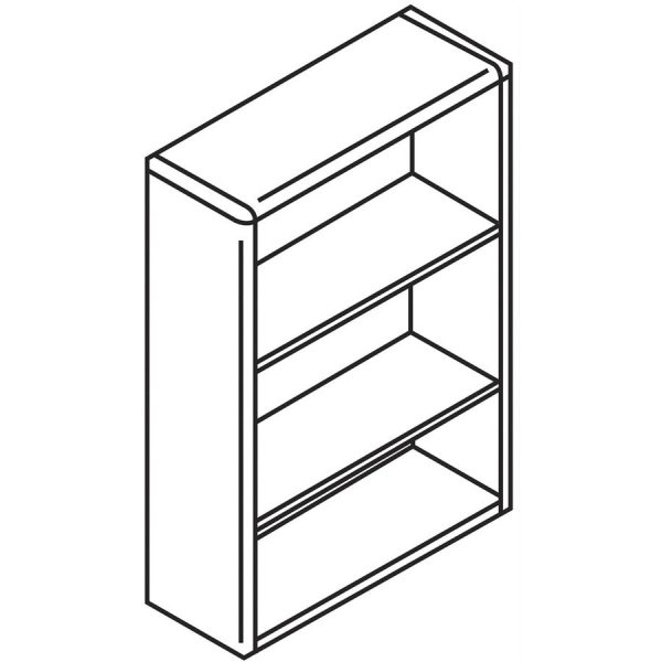 HON 10700 H10753 Bookcase - 36  x 13.1 43.4  - 3 Shelve(s) - Waterfall Edge - Finish: Mahogany Hot on Sale - Image 2
