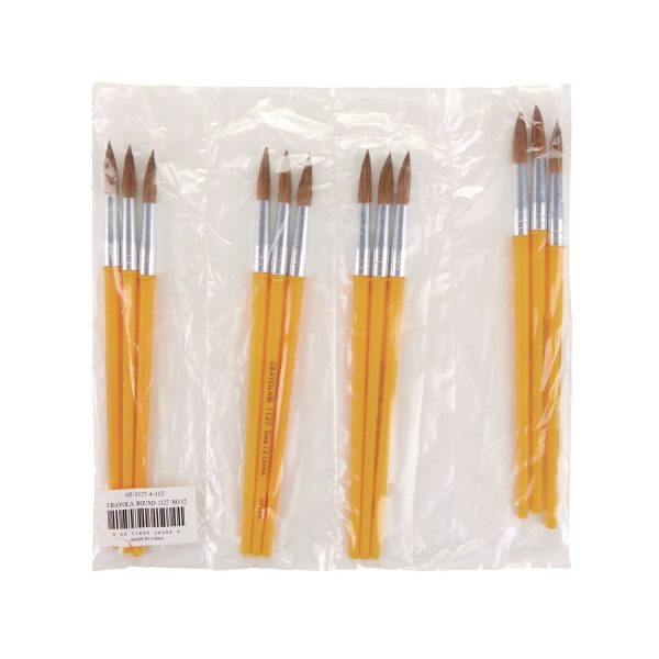 Watercolor Brush Set, Size 12, Camel-Hair Blend, Round Profile, 3 Pack Hot on Sale - Image 3