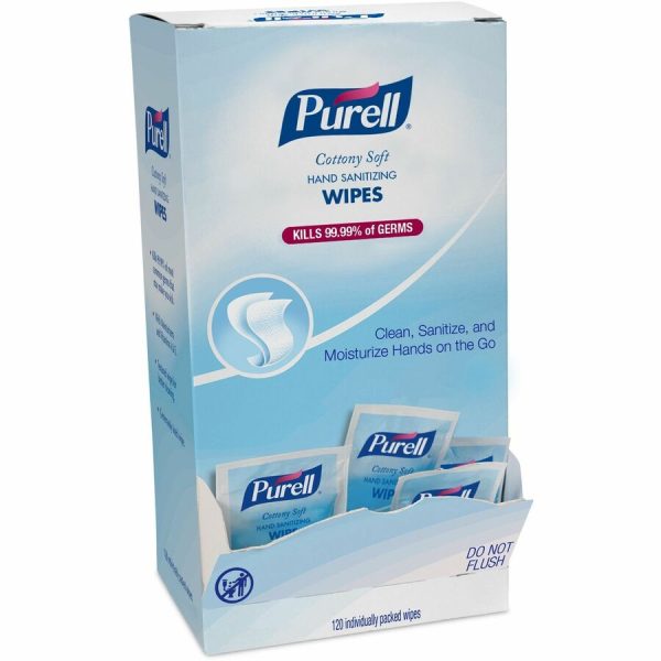 PURELL Cottony Soft Sanitizing Wipes - 5  x 7  - White - Soft, Moist, Textured, Individually Wrapped - For Hand - 120 Per Box - 12   Carton Online - Image 4