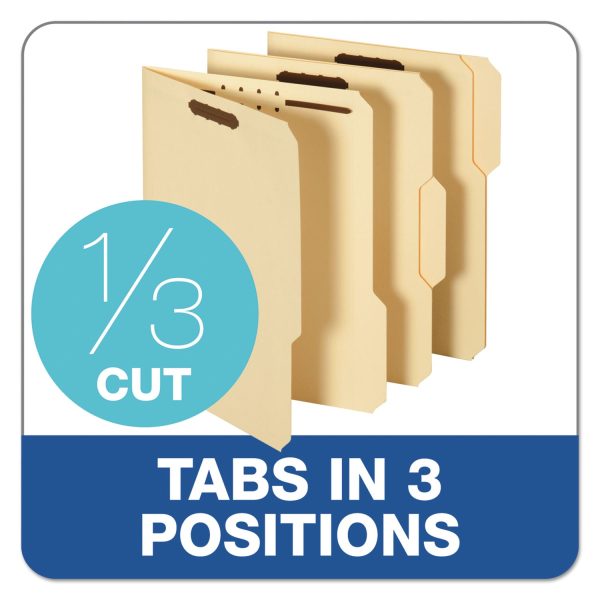 Top Tab Fastener Folder, 0.75  Expansion, 2 Fasteners, Letter Size, Manila Exterior, 50 Box Online now - Image 4