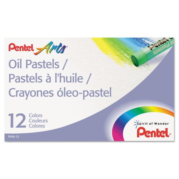 Oil Pastel Set With Carrying Case, 12 Assorted Colors, 0.38  dia x 2.38 , 12 Set Online now - Image 2