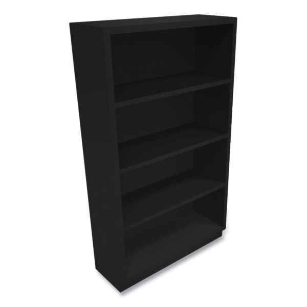 Metal Bookcase, Four-Shelf, 34.5w x 12.63d x 59h, Black Online now - Image 3