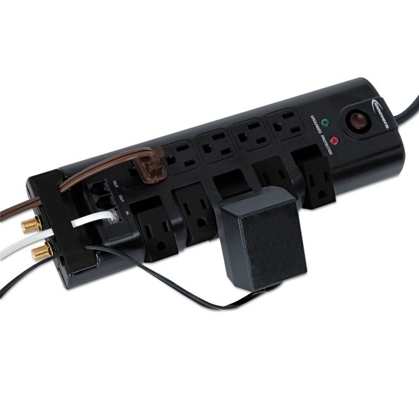 Surge Protector, 10 AC Outlets, 6 ft Cord, 2,880 J, Black Online Hot Sale - Image 3