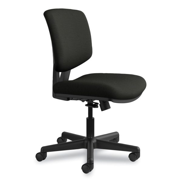 Volt Series Leather Task Chair with Synchro-Tilt, Supports Up to 250 lb, 18  to 22.25  Seat Height, Black For Sale - Image 2