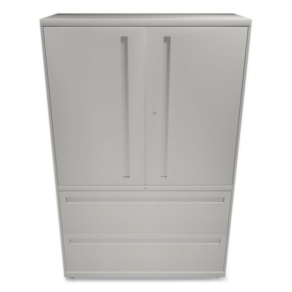 Brigade 700 Series Lateral File, Three-Shelf Enclosed Storage, 2 Legal Letter-Size File Drawers, Gray, 42  x 18  x 64.25 For Sale - Image 2