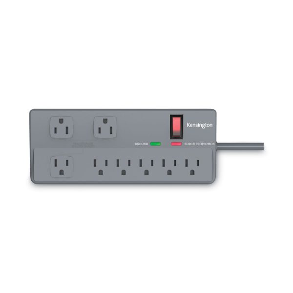 Guardian Premium Surge Protector, 8 AC Outlets, 6 ft Cord, 1,080 J, Gray Fashion - Image 4