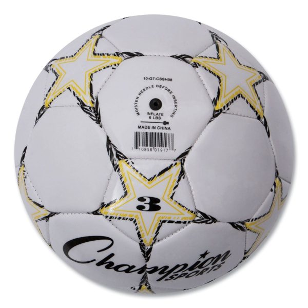 VIPER Soccer Ball, No. 3 Size, 7.25  to 7.5  Diameter, White Online Hot Sale - Image 2