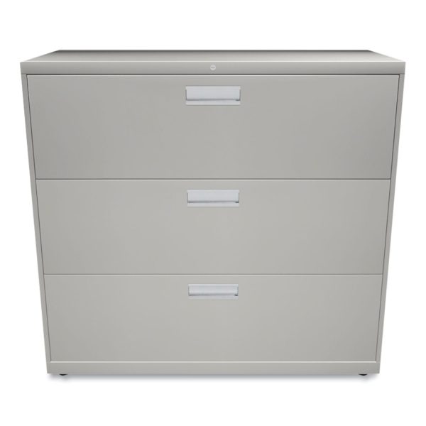 Brigade 600 Series Lateral File, 3 Legal Letter-Size File Drawers, Light Gray, 42  x 18  x 39.13 For Sale - Image 2