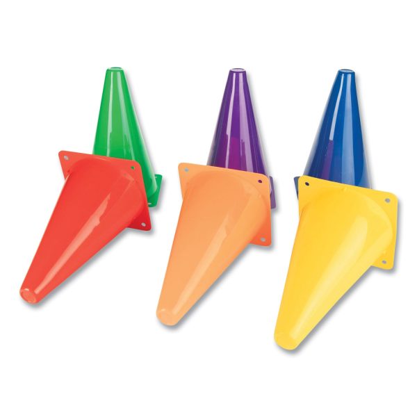 Indoor Outdoor High Visibility Plastic Cone Set, Assorted Colors, 6 Box Sale - Image 5