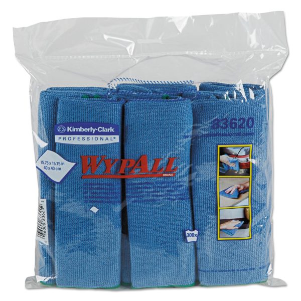 Microfiber Cloths, Reusable, 15.75 x 15.75, Blue, 24 Carton Online now