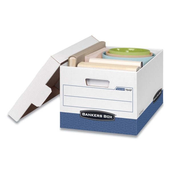 R-KIVE Heavy-Duty Storage Boxes, Letter Legal Files, 12.75  x 16.5  x 10.38 , White Blue, 12 Carton Online Sale - Image 2