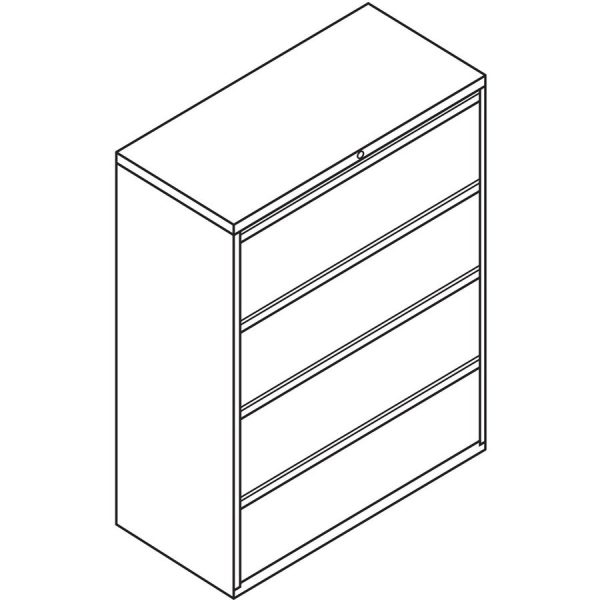 HON Brigade 800 H894 Lateral File - 42  x 18 53.3  - 4 Drawer(s) - Finish: Charcoal Cheap - Image 2