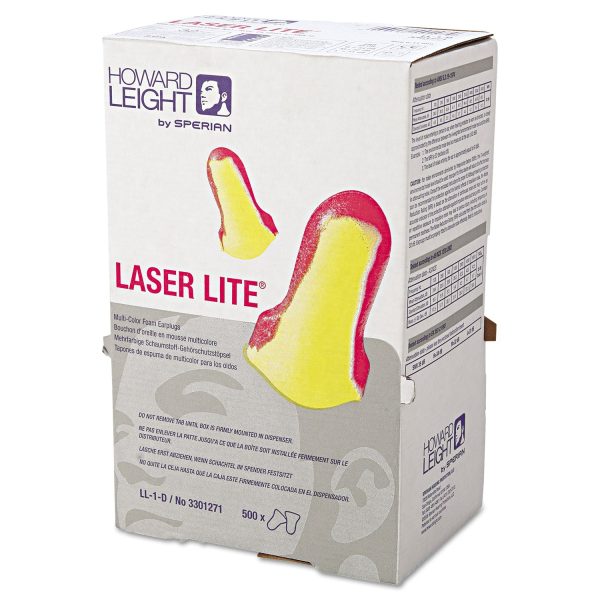 LL-1 D Laser Lite Single-Use Earplugs, Cordless, 32NRR, MA YW, LS500, 500 Pairs Fashion
