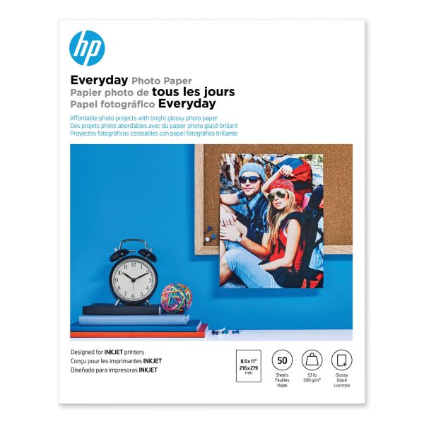 Everyday Photo Paper, 8 mil, 8.5 x 11, Glossy White, 50 Pack Discount - Image 2