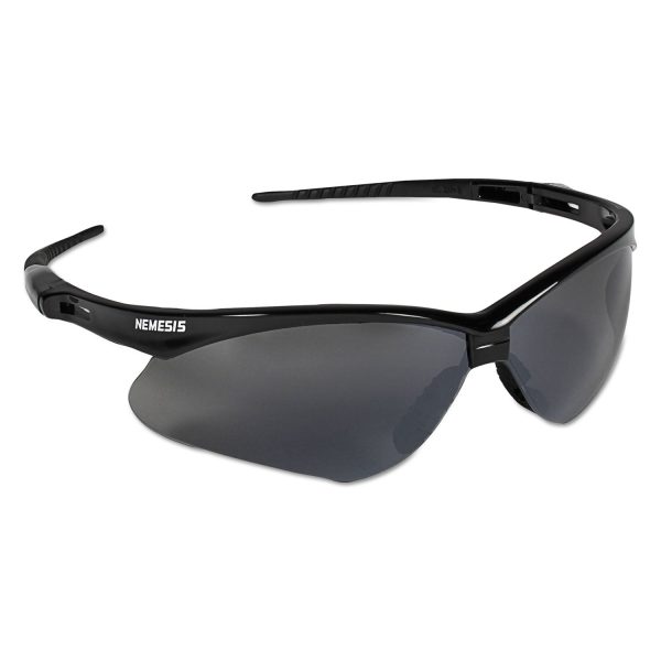 V30 Nemesis Safety Glasses, Black Frame, Smoke Lens Supply