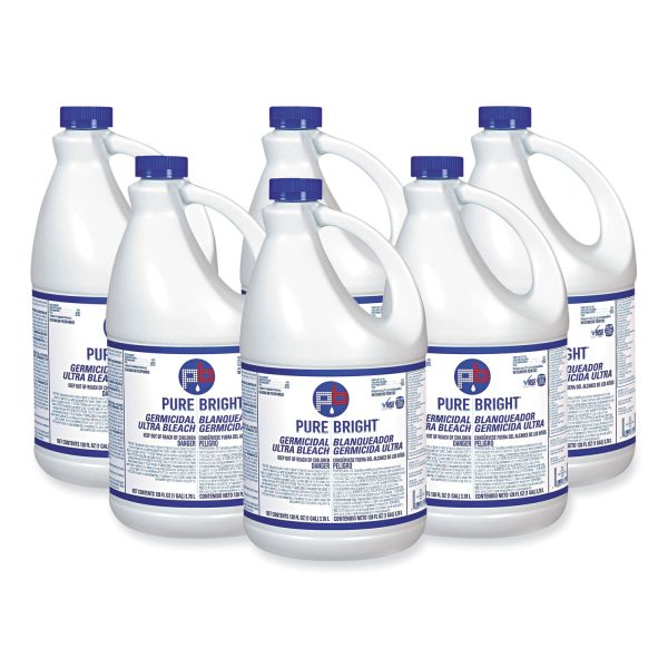 Liquid Germicidal Bleach, 1 gal Bottle, 6 Carton Discount