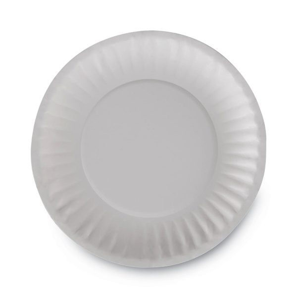 Clay Coated Paper Plates, 6  dia, White, 100 Pack Online Hot Sale - Image 4
