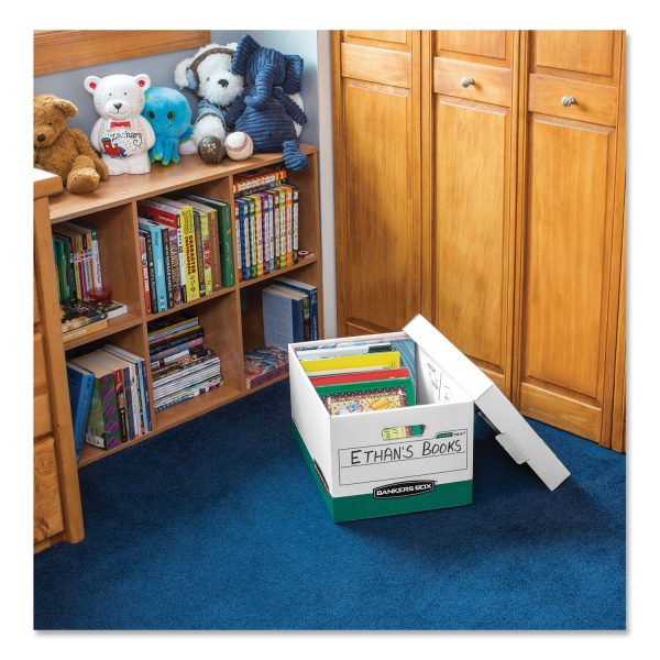 R-KIVE Heavy-Duty Storage Boxes, Letter Legal Files, 12.75  x 16.5  x 10.38 , White Green, 12 Carton Online now - Image 2
