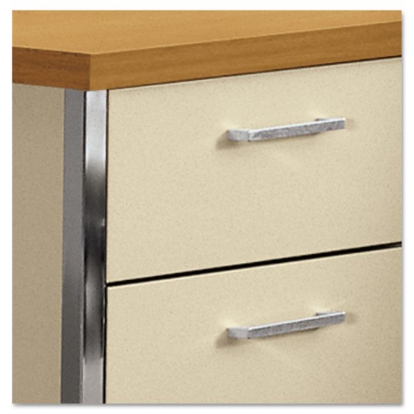 34000 Series Double Pedestal Desk, 60  x 30  x 29.5 , Harvest Putty Cheap - Image 2
