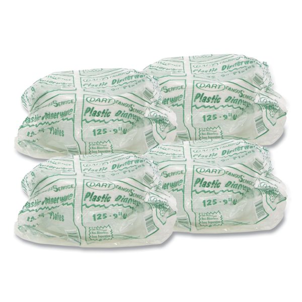 Famous Service Plastic Dinnerware, Plate, 9 , White, 125 Pack, 4 Packs Carton Cheap - Image 3