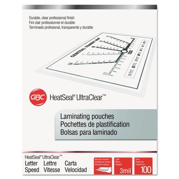 UltraClear Thermal Laminating Pouches, 3 mil, 9  x 11.5 , Gloss Clear, 100 Box Cheap - Image 3