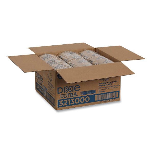 Interfold Napkin Refills, 2 Ply, 6 1 2x9 7 8, White, 500 Pk, 6 Pack Ctn For Sale - Image 5