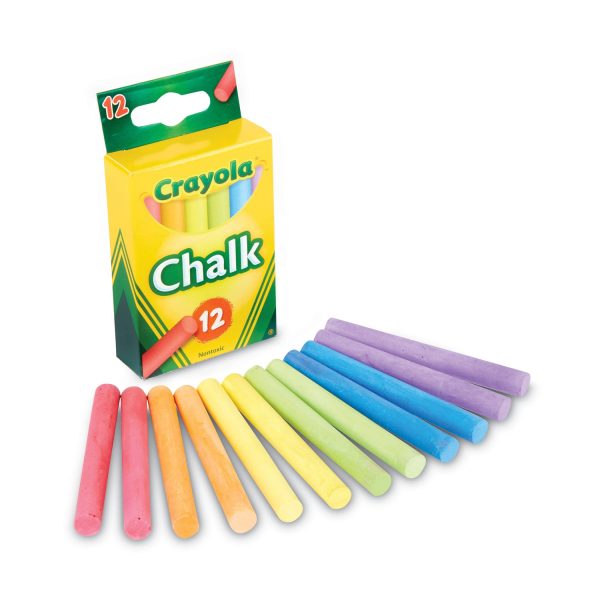 Chalk, 3  x 0.38  Diameter, 6 Assorted Colors, 12 Sticks Box Online