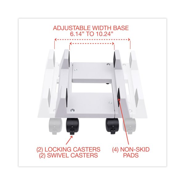Mobile CPU Stand, 8.75w x 10d x 5h, Light Gray Cheap - Image 2