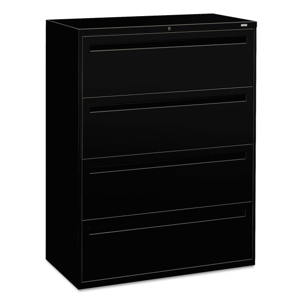 Brigade 700 Series Lateral File, 4 Legal Letter-Size File Drawers, Black, 42  x 18  x 52.5 For Discount