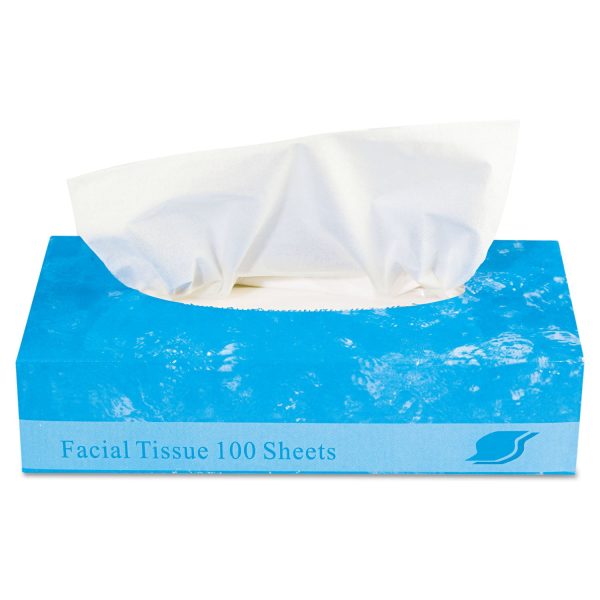 Boxed Facial Tissue, 2-Ply, White, 100 Sheets Box, 30 Boxes Carton Online now - Image 2