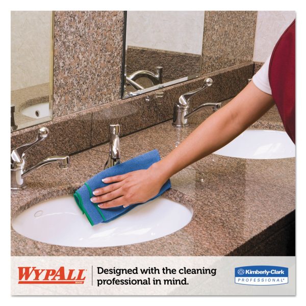 Microfiber Cloths, Reusable, 15.75 x 15.75, Blue, 24 Carton Online now - Image 3