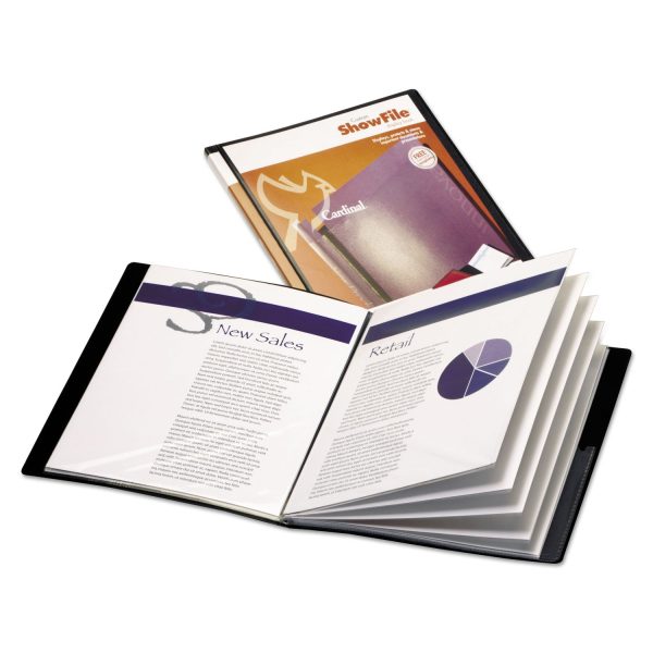 ShowFile Display Book with Custom Cover Pocket, 24 Letter-Size Sleeves, Black Hot on Sale - Image 2