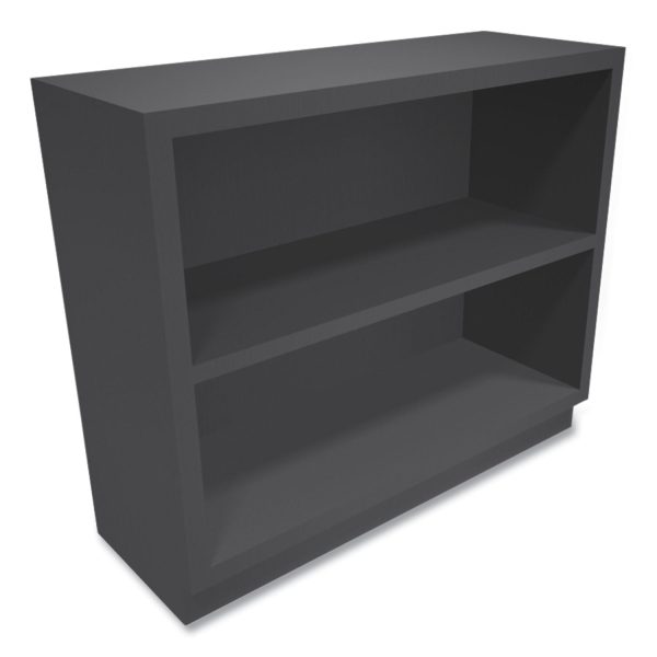 Metal Bookcase, Two-Shelf, 34.5w x 12.63d x 29h, Charcoal Fashion - Image 3