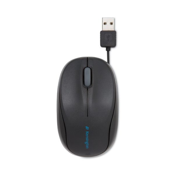 Pro Fit Optical Mouse with Retractable Cord, USB 2.0, Left Right Hand Use, Black Online Hot Sale - Image 2