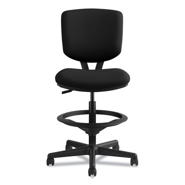 Volt Series Adjustable Task Stool, Supports Up to 275 lb, 22.88  to 32.38  Seat Height, Black on Sale - Image 5