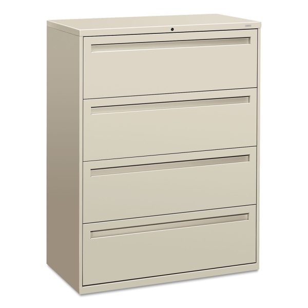 Brigade 700 Series Lateral File, 4 Legal Letter-Size File Drawers, Light Gray, 42  x 18  x 52.5 Online Sale