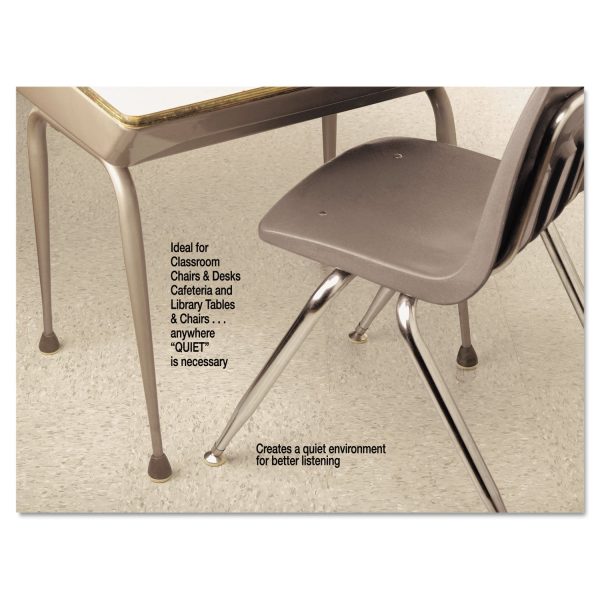 Quiet Feet Deluxe Noise Reducers, 1.25  dia, Circular, Beige, 100 Pack Online - Image 4