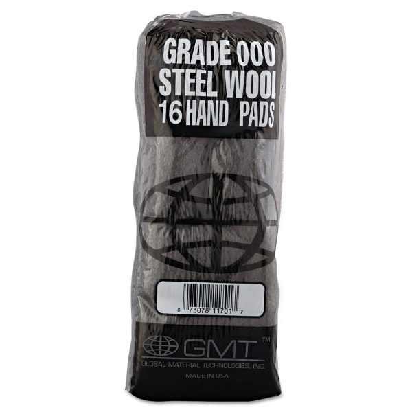 Industrial-Quality Steel Wool Hand Pads, #000 Extra Fine, Steel Gray, 16 Pads Sleeve, 12 Sleeves Carton For Cheap - Image 2