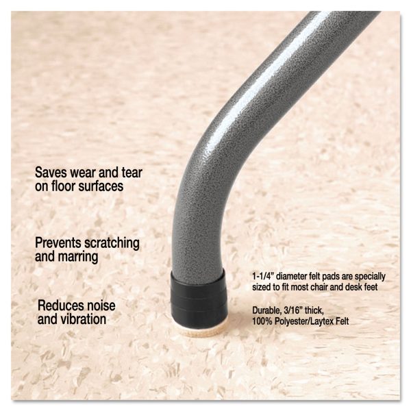 Quiet Feet Deluxe Noise Reducers, 1.25  dia, Circular, Beige, 100 Pack Online - Image 3