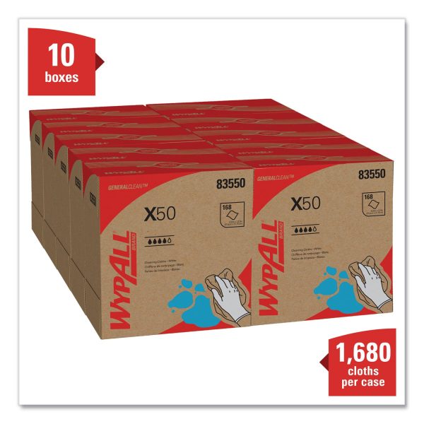 X50 Cloths, POP-UP Box, 12.5 x 9.1, White, 168 Box, 10 Boxes Carton For Discount - Image 3