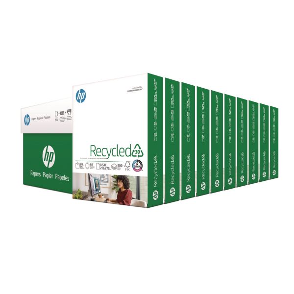 Recycled30 Paper, 92 Bright, 20 lb Bond Weight, 8.5 x 11, White, 500 Sheets Ream, 10 Reams Carton For Sale