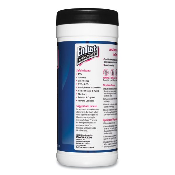 Antistatic Cleaning Wipes, Premoistened, 5 x 7, Clean Scent, White, 70 Canister Fashion - Image 4