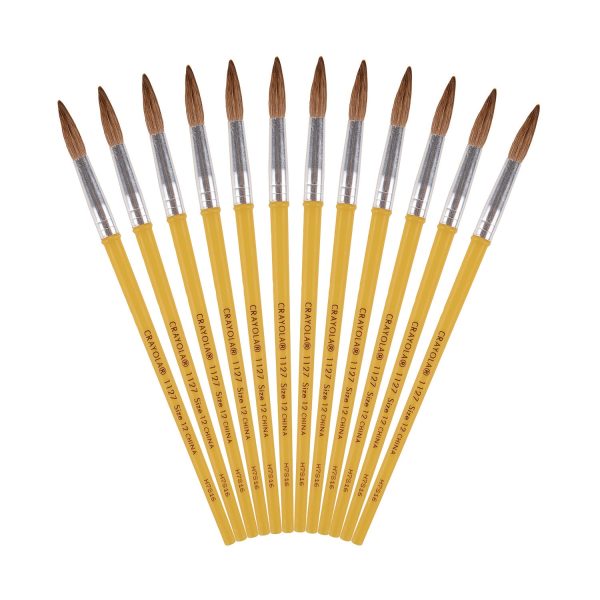 Watercolor Brush Set, Size 12, Camel-Hair Blend, Round Profile, 3 Pack Hot on Sale - Image 4