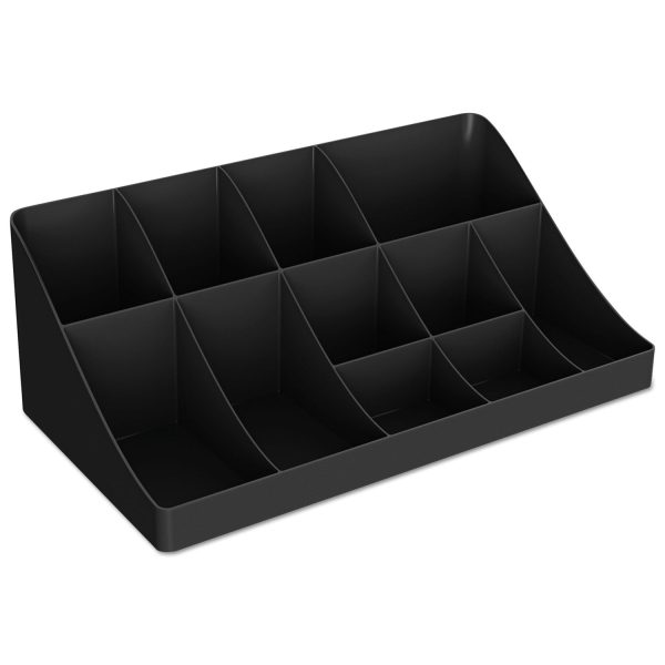 11-Compartment Coffee Condiment Organizer, 18.25 x 6.63 x 9.78, Black on Sale - Image 5