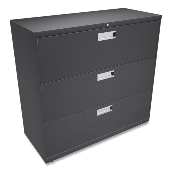 Brigade 600 Series Lateral File, 3 Legal Letter-Size File Drawers, Charcoal, 42  x 18  x 39.13 Cheap - Image 3